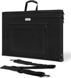 JusArt Art Portfolio Bag, 20x26 Light Weight Portfolio Folder Case with Adjustable Shoulder Strap, Leather Corners, Waterproof Art Bag for Artists and Students for Artwork, Poster, Sketching, Drawing