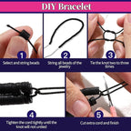 FANDAMEI 1mm Elastic String for Beading, Elastic Cord Stretchy for Bracelets Making, Stretch Bead Cord for Jewelry Making, Sturdy Thread for Bracelet Necklace Crafts Christmas DIY Elastic String Cord