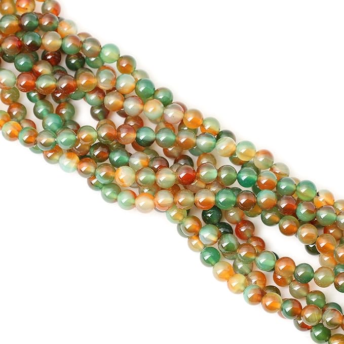 45PCS 8mm Peacock Agate Round Loose Beads for Jewelry Making DIY Materials 1 Strand 15"