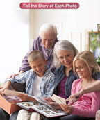 Popotop Photo Album Self Adhesive Scrapbook Album for 4x6 5x7 8x10 Pictures DIY Photo Book as Scrapbooking Supplies Kits, Birthday Gifts for Women Mom Wedding Baby Family Travel