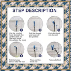 DIY Latch Hook Kits Christmas Tree Throw Carpet Embroidery Cover Rug Pattern Color Printed Canvas 52x38cm, Crochet Needlework Crafts for Kids and Adults