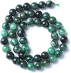 8mm 45pcs Natural Green Emerald Mica Crystal Gemstone Beads for Jewelry Making DIY Bracelet