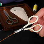 Vintage Small Embroidery Scissors with Cover Detail Shears Mini Scissor for Needlework Threading Sewing Craft DIY Tools Home Travel Use