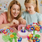 Glintoper Fabric Flower Craft Kit for Kids, DIY Bouquet Maker Toys Birthday Gift for Toddler Girls Age 4 5 6 7 8 9, Xmas Gifts for Preschool Girls, Educational Crafts Handmade DIY Activity Set
