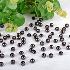 Natural Stone Genuine Stones DIY Garnet Round Beads 8mm 100pcs Beading Loose Gemstone Hole Size 1mm Charm Smooth Beads for Bracelets Necklaces Earrings (Garnet 8mm)