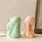 Couple Rabbit Candle Mold - Resin Casting Silicone Molds for Home Decor & Candle Making Wave Spiral Mold