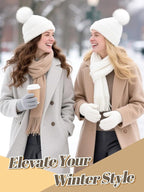 5in Large White Fluffy Pom Poms Crochet Accessories - 10pcs Faux Fur Pompom Balls Knitting Accessories for Hats, Beanies, Shoes, Scarves, Gloves, Bags, Keychains Charms