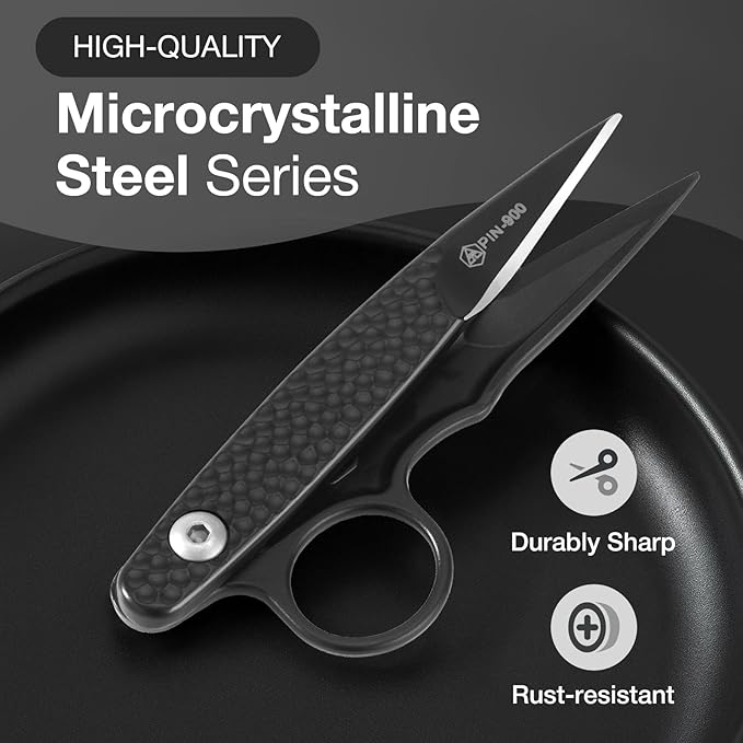 Premium Fabric Scissors for Cutting Clothes, Small Multi-Purpose Stainless Sewing Leather Dressmaking, Professional Crafting Shears Microcrystalline Steel Shears Office Cutting Tools (Black)