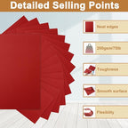 100 Sheets Christmas Red Cardstock 8.5 x 11 Scrapbooking Paper, 200gsm/75lb Premium Dark Red Paper Card Stock for DIY Cards Making, School Crafting, Party Decors, Wedding Invitations