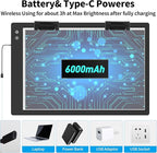 Rechargeable A1 Light Box (35.4''x23.6''), 3-Color Light LED Light Pad for Tracing, Large Diamond Painting Light Board, 6 Levels/Stepless Dimming Light Table for Drawing, Sketching, Animation