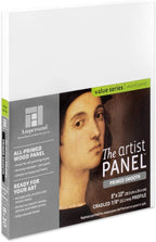 Ampersand Art Supply Wood Gesso Artist Painting Panel: Primed Smooth, 8" x 10", 7/8" Cradled Profile