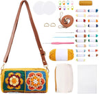 Noocro Crochet Kit for Cylindrical Bucket Bag, Purse, Complete DIY Kit with Detailed Instructions, Video Tutorials, for Beginners with Basic Crochet Knowledge or Intermediate and Advanced Crocheters