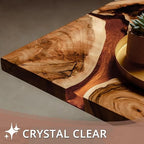 LET'S RESIN EPOXY RESIN 1 Gallon High Viscosity Resin for Table Top,2 Part Epoxy for Tumblers,Crystal Clear Thick Resin Kit with High Gloss Finish for Countertop,River Table