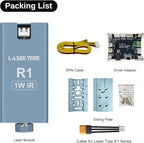 LASER TREE 1064nm Infrared Laser Module, 1W (1000mW) Output Power Laser Engraving Module for Engraving on Metal, Acrylic, Plastic - Ideal for Jewelry, Gift Making, Class4