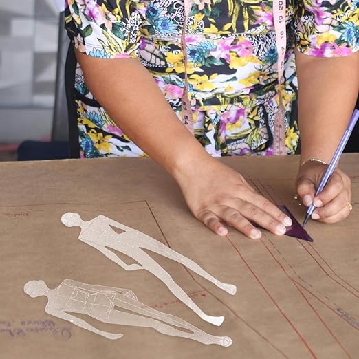 ULTNICE 4pcs Plastic Drawing Template Ruler Set Woman Sewing Patterns Curve Rulers Sketching Templates Ruler for Women Sewing Patchwork