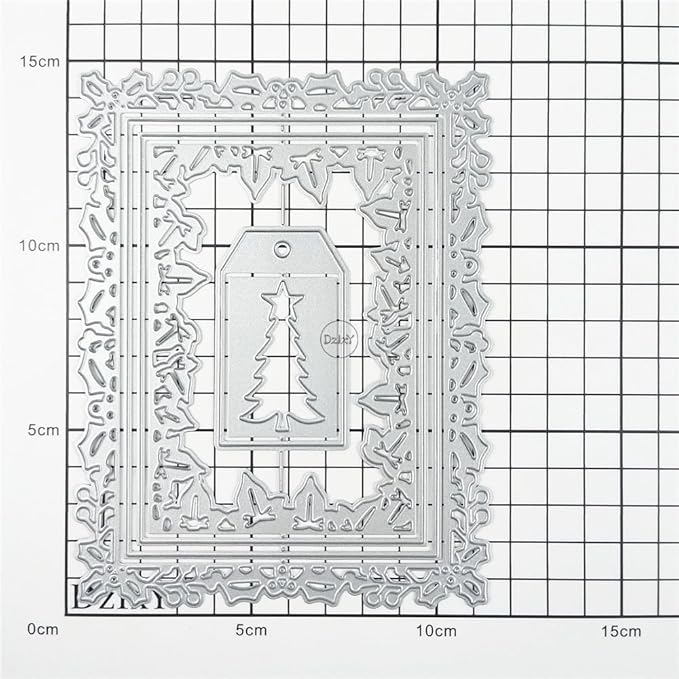 DzIxY Christmas Tree Labels Metal Cutting Dies for Card Making Kit Embossing Paper Die Cuts Scrapbook Machine Stencils Storage Pockets Supplies