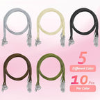 Necklace Cord, Paxcoo 50Pcs Necklace String Rope with Clasp, 24 Inch Waxed Cotton Cord Necklace Bulk for Charms Pendants, Bracelets, Necklaces, Jewelry Making Supplies and Beading Supplies