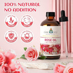 EVOKE OCCU Rose Essential Oil for Skin Care, Relaxation, Home Cleaning, Add to Diffuser and Spary, DIY Candle and Soap - 4 Fl Oz
