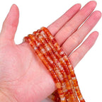 Natural Red Agate Spacer Beads Caps Loose Semi Gemstone for Beading Jewelry Making 6mmx3mm 38cm