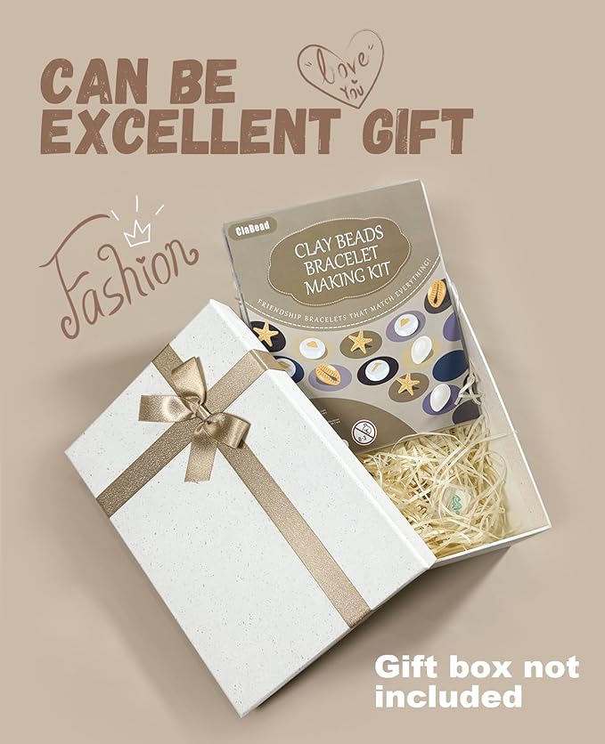 ClaBead 6300 Pcs Clay Beads Bracelet Making Kit for Adults, 24 Colors 6mm Clay Beads for Bracelets Making, Jewelry Making Kits with Letter Beads for Girls 13-15, Friendship Bracelet Kit for Women