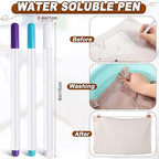 Flutesan 3 Pcs Bowl Cozy Pattern Template 8/10/12 Inch Clear Acrylic Bowl Wrap Sewing Pattern Template with 3 Pieces Water Soluble Pen Batting Quilting Cut on Fold Stencil(Round Edge)