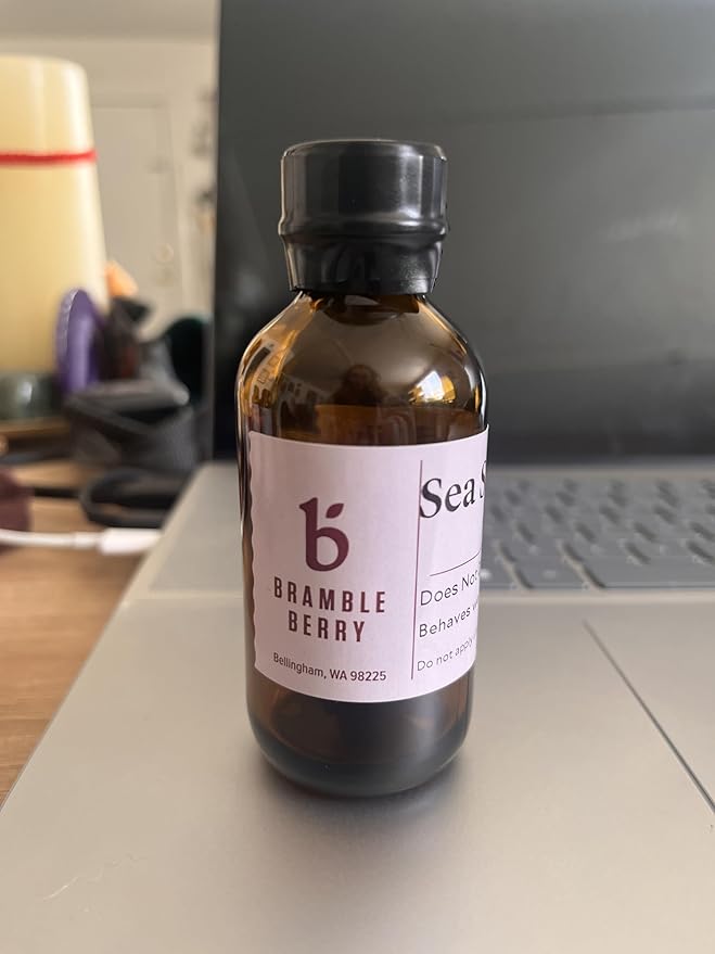 Bramble Berry Sea Salt and Lily Fragrance Oil 2 oz | Fresh Floral Ocean Scent for Soap Making, Candles, Lotion, Bath Bombs & Perfume | Skin Safe, Vegan, Paraben & Phthalate Free