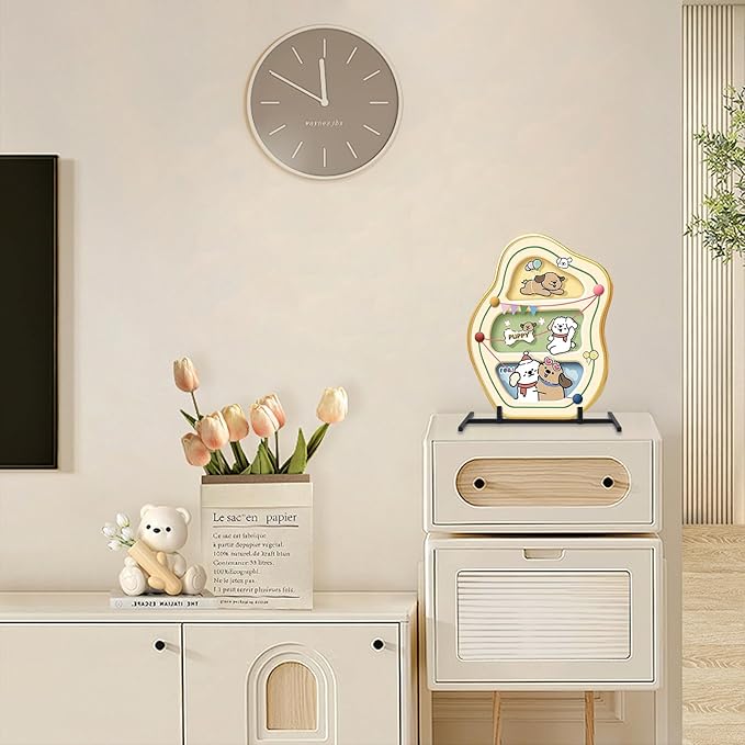 5 Pcs Metal Display Stand，Glass Stands For Display，Art Stands Suitable For Colored Ceramic Tiles, Glass Art Creation, Photo, Plaques, And Collectibles，Used For Home, Office, Or Trade Shows（Black）