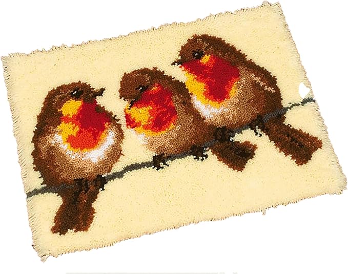 Latch Hook Kits for Adults 20.5 X 15 Inch DIY Needlework Unfinished Crocheting Rug Kit with Color Preprinted Pattern,Zd334