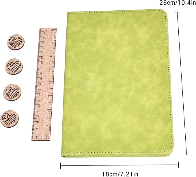 Earssa Knitting Pattern Holder,Knitting Chart Holder,Magnetic Crochet Knitting Chart Holder Knitting Accessories Foldable Knitting Chart Keeper with Ruler for Fixed Crochet Pattern (Green)