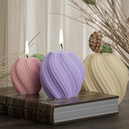 3 Pack Wave Candle Molds - Multiple Size Ball, Spiral & Resin Casting Molds for Soap Making & Home Decor