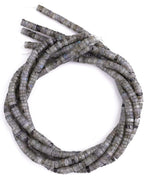 Natural Spectrolite Spacer Beads Caps Loose Semi Gemstone for Beading Jewelry Making 6mmx3mm 38cm