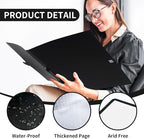 JJRING 16x22 Art Portfolio Folder for Diamond Painting, 40-Pocket Portfolio Binder Featuring Clear Plastic Sleeves, Display Book with Handle for Artwork and Document Storage, Black