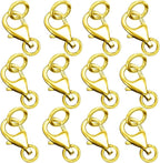 14K Gold Plated 925 Sterling Silver Lobster Claw Clasp with Closed Jump Rings,Necklace Clasps and Closures Suitable for Jewelry Making Necklaces Bracelet Made in Italy