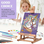 Falling in Art 46 Pcs Acrylic Paint Set with Table Easel, Art Painting Kit with Acrylic Paints, Canvas Panels, Paintbrushes, Canvas Supplies Kit for Kids, Adults, Beginners, and Artists, Purple
