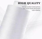 Serger Thread 4 Cones 3000 Yards Each Spool All Purpose Polyester Thread 40S/2 for Sewing, Serger, Overlock, Quilting, Piecing - Black+White