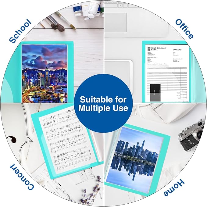 Sooez Art Portfolios 11"x17", Large Portfolio Folder with 30 Pockets & Black Inner Sheets, Display 60 Pages, 11 x 17 Presentation Book for Artwork Storage, Binder with Plastic Sleeves for Artist