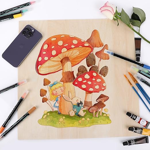 10 Pack 16x16x1/8 Inch Basswood Sheets, Large Size Basswood for Laser Cutting & Engraving, Plywood Wood Board Unfinished Wood Sheets for Crafts, DIY Architectural Models, Wood Burning and Painting.