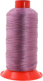Mandala Crafts Bonded Nylon Thread Mauve Heavy Duty Sewing Threads - 415 YDs Size 346 210D T350 Tex 350 Thread for Leather Jeans Weaving Outdoor Marine Upholstery Threads