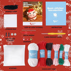 CrochetBox Crochet Kit for Beginners Adults - Christmas Cow Starters Crochet Kit, Beginners Crocheting Kitting for Adults Teen, Craft Gifts with Crochets Yarns, Hook, Step-by-Step Video, Instruction