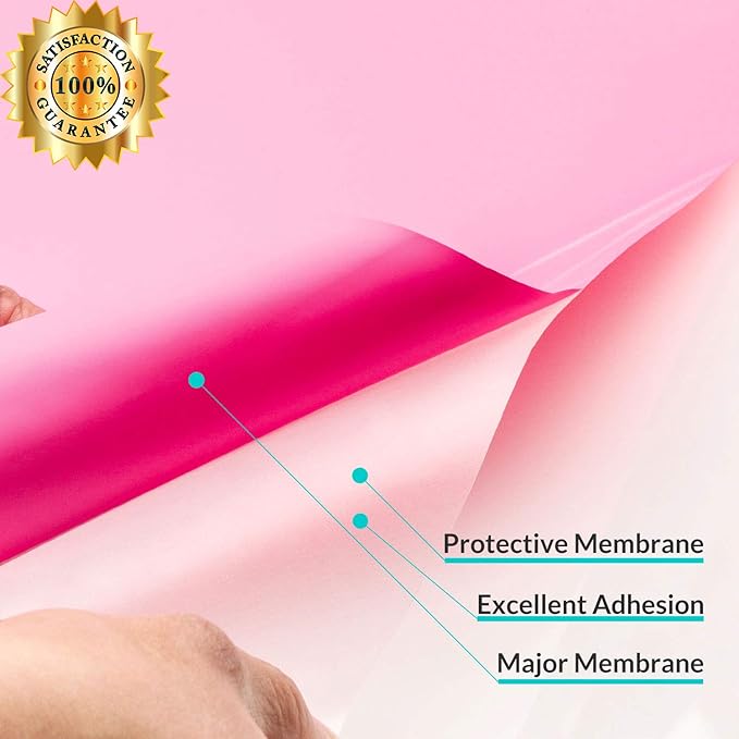 HTV Pink Heat Transfer Vinyl Rolls 12 Inch by 8feet Roll HTV Iron on Vinyl DIY for T-Shirt Easy to Cut & Weed for Heat Vinyl Design Glossy (8Ft, Pink)