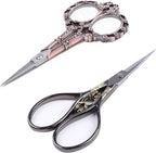 BIHRTC Vintage Plum Blossom Clouds Sewing Scissors for Embroidery, Sewing, Craft, Art Work & Everyday Use - Pack of 2,1pc Per Design