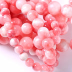 120PCS 6MM Pink Persian Jade Spacer Loose Beads for Jewelry Making DIY Bracelet Necklace 2 Strands