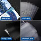 Sooez Art Portfolios 11"x14", Large Portfolio Folder with 30 Pockets & Black Inner Sheets, Display 60 Pages, 11 x 14 Presentation Book for Artwork Storage, Binder with Plastic Sleeves for Artist