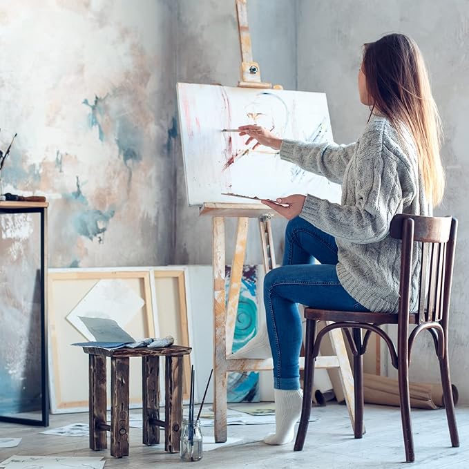 Wood Canvas Boards Unfinished Wooden Panel Boards Paint Pouring Panels for Painting Drawing Home Decor(12 Pieces,4 Sizes)