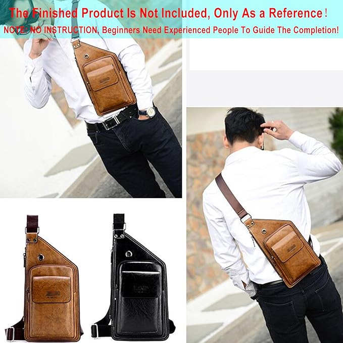 RIVEENY Sling Bag Acrylic Template,Leather Pattern Acrylic Leather Templates for Capacity Crossbody Backpack Casual Motorcycle Chest Bag (AAB-533)