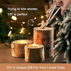 100Pcs Wood Wicks for Candles Making, 5.1x0.5x0.04inch Wood Candle Wicks Natural & Crackling Wooden Candle Wicks with Trimmer for DIY Craft