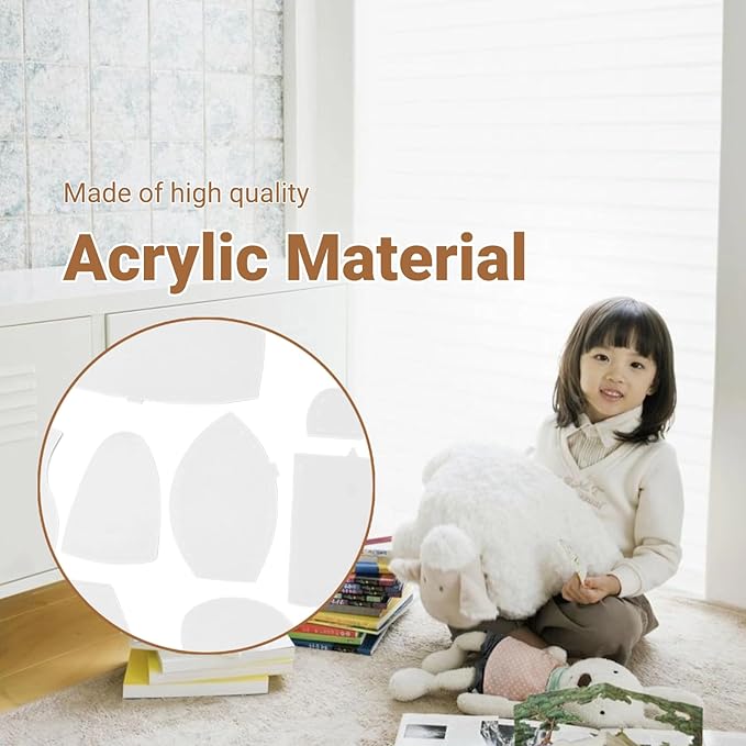 Jectse 30 Pcs Memory Bear Template Ruler Set, Acrylic Memory Bear, Preserving Childhood Memories, Nursery Decor Craft Memory Bear Sewing Patterns Template for Beginner Sewing, Jectsebc46s37k2o