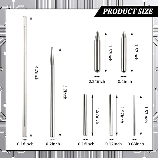 10 Pieces Metal DIY Model Tool Sets Tab Edge Cylinder Cone Shape Bending Assist Tools and Nozzle Pliers Flat Nose Pliers Needle Nose for 3D Metal Jigsaw Puzzles Assembly