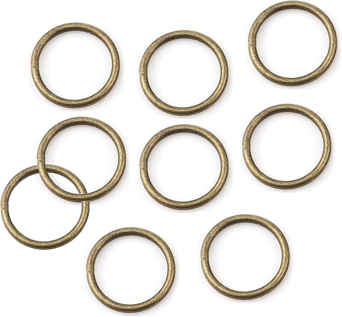 Mandala Crafts 20mm Antique Brass Metal Lobster Clasps for Jewelry Making - 100 Lobster Claw Clasps with Jump Rings Jewelry Findings Kit for Necklaces Bracelets Charms Fasteners