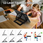 TOHETO Rechargeable A3 Light Board with Stand, Super Bright Magnetic Light Pad with Side Buttons, Wireless Light Box for Tracing and Drawing, Cordless LED Light Table for Diamond Painting, Sketching